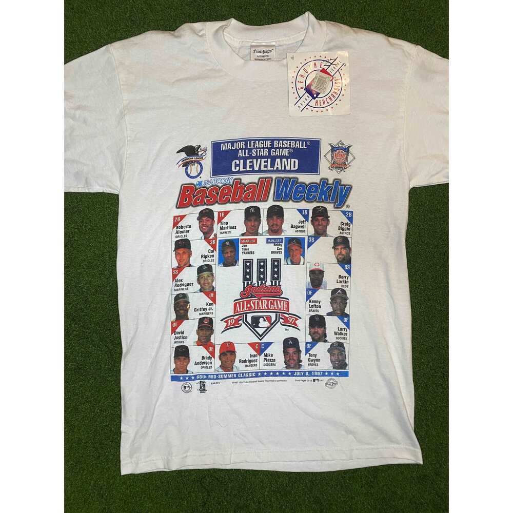 1997 MLB All Star Game - Rosters - Dead Stock NWT - Vintage MLB Tee Shirt (Larg